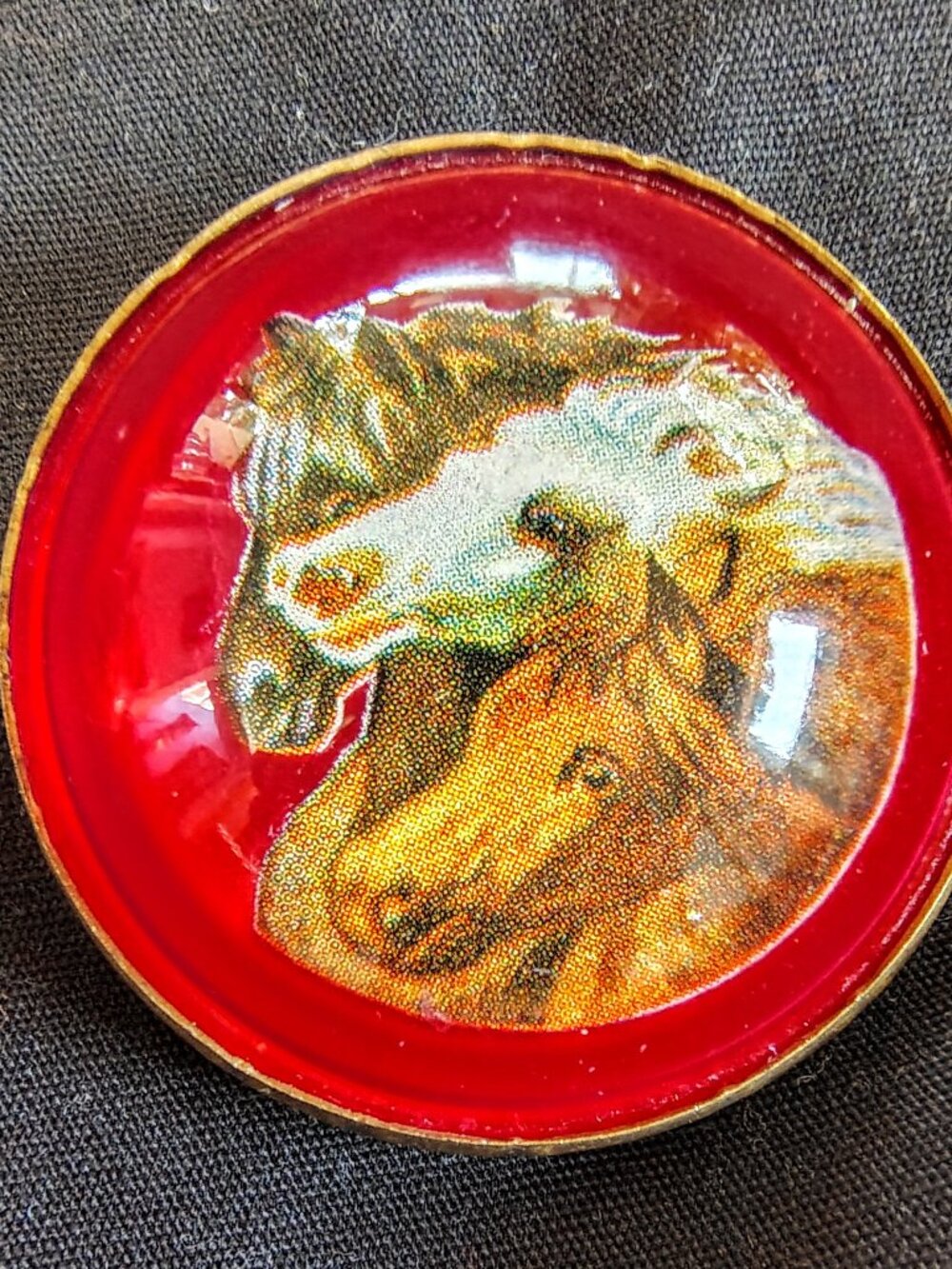 Vintage H A Chapman Horse Bridle Rosette Brooch White Bear Lake Minnesota